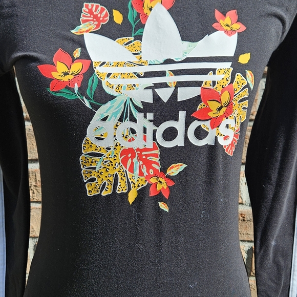 Adidas Black Midi Dress with Floral Accents HER collection - Picture 5 of 7